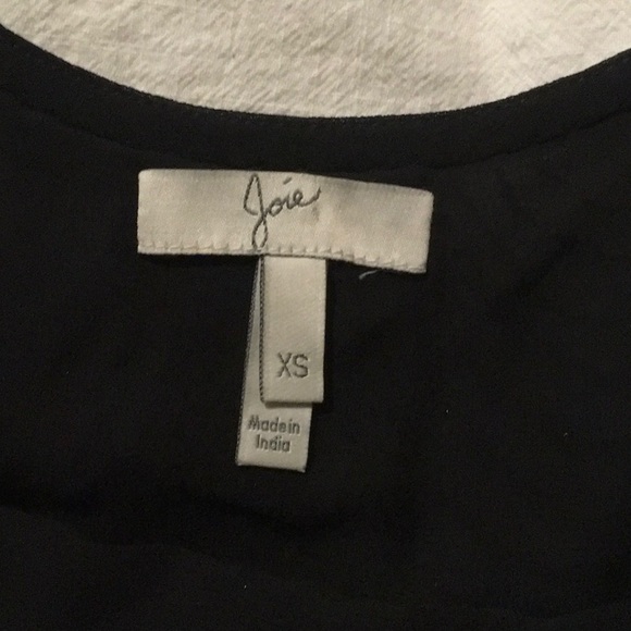 Joie Devani Scallop Beaded Tank Black Top Size XS - Picture 4 of 4